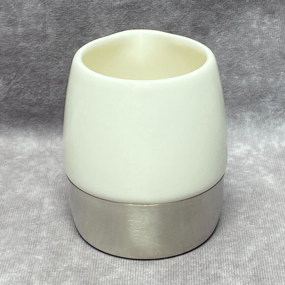 Starbucks Coffee 2005 Creamer Pitcher White & Stainless Steel - Picture 4 of 7